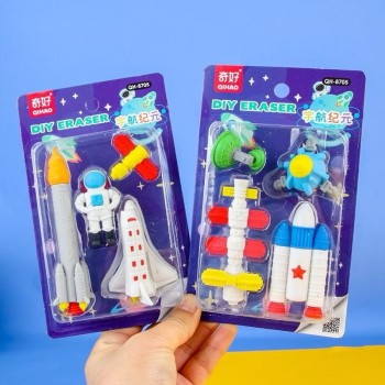 BORRACHA DESMONTÁVEL DIY ESPACIAL KIT ERASER CARTELA