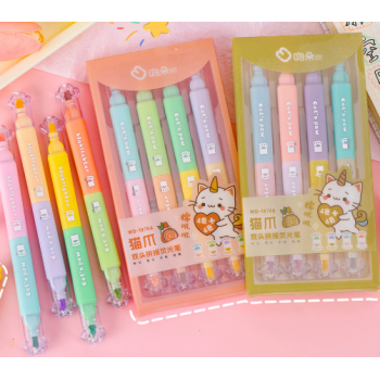 MARCA TEXTO PONTA DUPLA PATO DE GATO