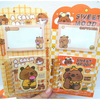 MINI KIT POST IT CADERNO CAPIVARA