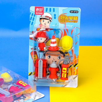 BORRACHA BOMBEIRO ERASER ANIMADO CARTELA