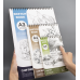 CAPA VARIADA Caderno Para Desenhar Profissional Bloco Espiral TAMANHO A3 GRANDE