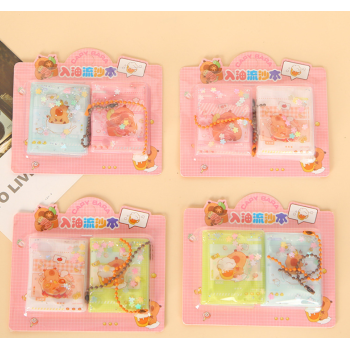 MINI CADERNETA GEL GLITTER CAPIVARA