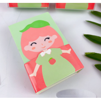 BORRACHA DESENHO CABEÇA DA GAROTA PESSEGO