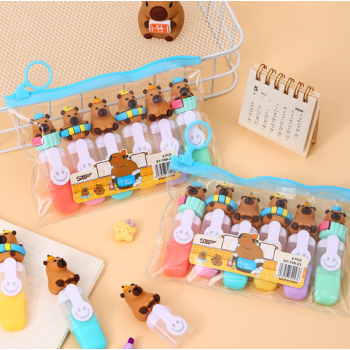 MINI MARCA TEXTO CAPIVARA CONJUNTO 6PÇS