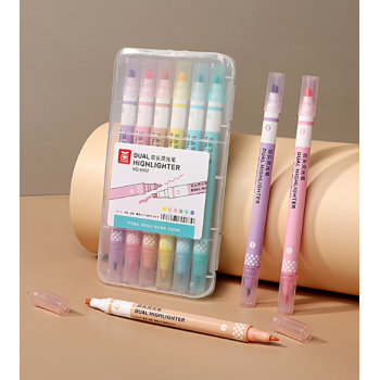 MARCA TEXTO PONTA DUPLA KIT 6 CORES