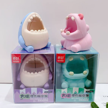 BORRACHA CRIATIVO ANIMAL BOCA ABERTA MULTIUSO