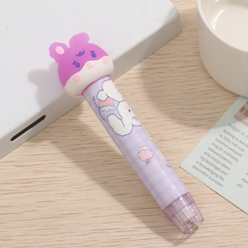 BORRACHA DE APERTAR DESENHO 3D COELHO ROXO