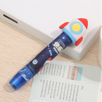 BORRACHA DE APERTAR DESENHO 3D FOGUETE