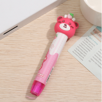 BORRACHA DE APERTAR DESENHO 3D URSO MORANGO