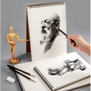 CAPA VARIADA Caderno Para Desenhar Profissional Bloco Espiral TAMANHO A3 GRANDE