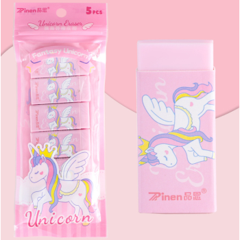 KIT 5 BORRACHA UNICORNIO ROSA