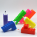 MARCA TEXTO FORMATO BLOCO DE CONSTRUÇÃO 6 CORES FLUORENCENTE ENCAIXE LEGO