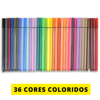 CANETA FINE LINE COLORIDA 36 CORES