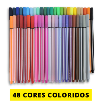 CANETA FINE LINE COLORIDA 48 CORES