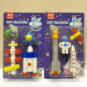 KIT BORRACHA CARTELA TEMA ESPACIAL CRIATIVO SORTIDO