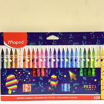 KIT 24 CORES CANETINHAS CORPO MOSAICO MAPED