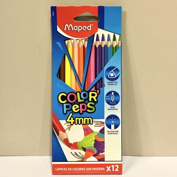 KIT 12 LÁPIS DE COR CORPO TRIANGULAR MAPED