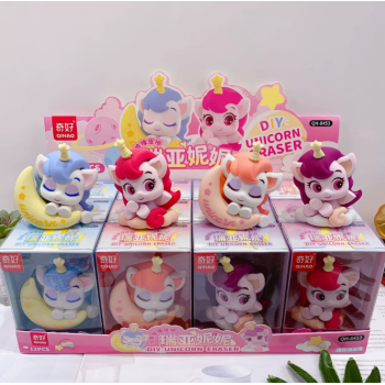 BORRACHA UNICORNIO 3D MATERIAL ESCOLAR CRIATIVO