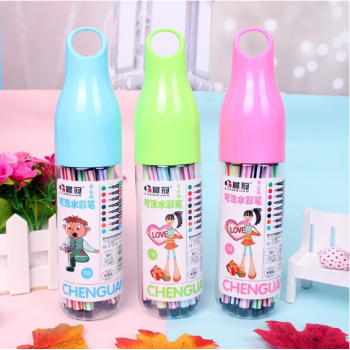 CANETINHA HIDROCOR 12 CORES CANETA LISTRADA BRANCA