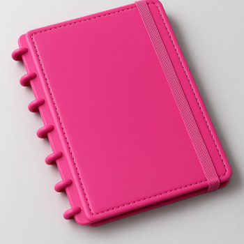 CADERNO INTELIGENTE 8 DISCOS FAIXA COLORIDA CAPA LISO TAMANHO A5