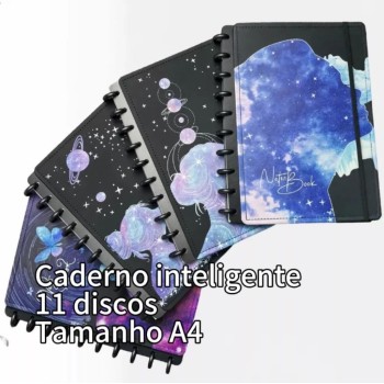 CADERNO INTELIGENTE 11 DISCOS CAPA ESTRELA TAMANHO A4