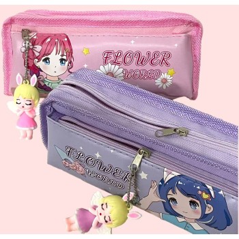 ESTOJO ESCOLAR FLOWER WORLD