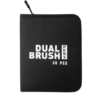 ESTOJO DUAL BRUSH 36 CORES CANETINHA PONTA DUPLA