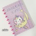 CADERNO FINO 8 DISCOS UNICORN CUTE FOLHA TAMANHO A5 PEQUENO