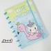 CADERNO FINO 8 DISCOS UNICORN CUTE FOLHA TAMANHO A5 PEQUENO