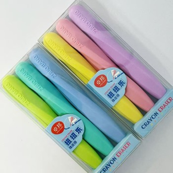 BORRACHA ESCOLAR CRAYON CRIATIVO APAGADOR COLORIDO