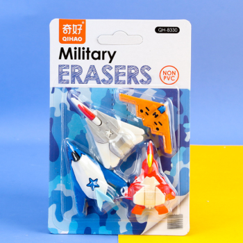 BORRACHA DE CARTELA TEMA MILITAR APAGADOR DESMONTÁVEL