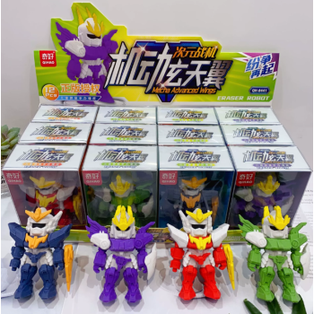 BORRACHA ROBOT MECHA APAGADOR ESCOLAR DIVERTIDO