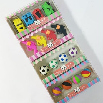 BORRACHA DIVERTIDA KIT COM 4 PEÇAS TEMA SORTIDO