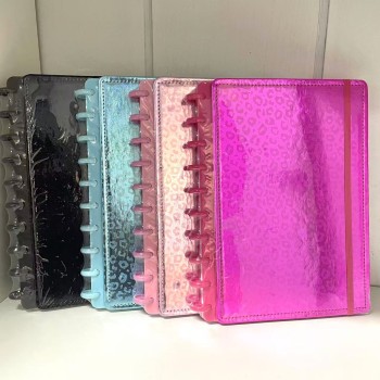 CADERNO INTELIGENTE 10 DISCOS CAPA ONÇA BRILHOSO