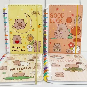 CADERNO INTELIGENTE 11 DISCOS FAMÍLIA CAPIVARA FOLHA A4