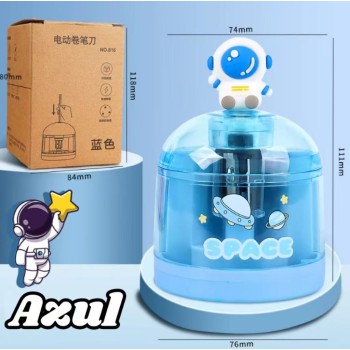 APONTADOR ELÉTRICO DE PILHA MODELO COM PEÇA DECORATIVA