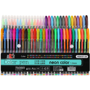 CANETA COLOR PEN NEON KIT COM 60 CORES PONTA ESFEROGRÁFICA