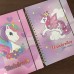 CADERNO ESPIRAL 80 FOLHAS CAPA DURA DESENHO UNICÓRNIO FOLHA A4
