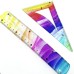 KIT REGUA FLEXÍVEL MALEÁVEL COLORIDO COM 3 PÇS 20 CM