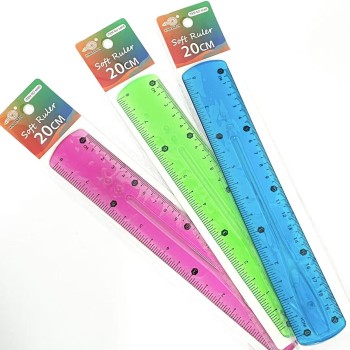 RÉGUA ESCOLAR FLEXÍVEL 20 CM RÉGUA MALEÁVEL