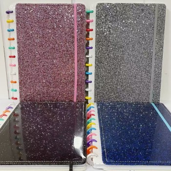 CADERNO INTELIGENTE 11 DISCOS CAPA BRILHOSO FOLHA TAMANHO A4 GRANDE