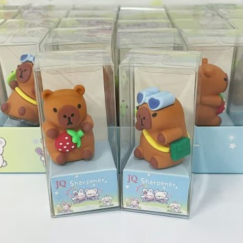 MINI APONTADOR DE LÁPIS CAPIVARA FOFO MODELINHO SORTIDO