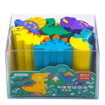 KIT BORRACHA DE CORTE TEMA DINOSSAURO