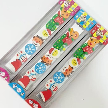 KIT 8 BORRACHA NATALINO APAGADOR DIVERTIDO