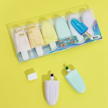 MINI MARCA TEXTO FORMATO PICOLÉ KIT COM 6 CORES