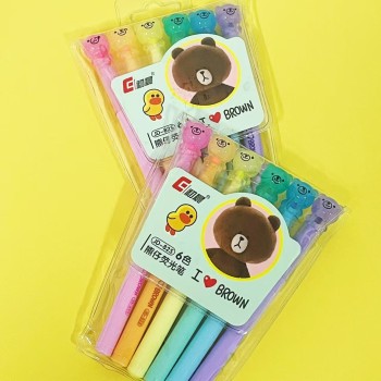 MARCA TEXTO PONTA URSINHO KIK CEM 6 CORES