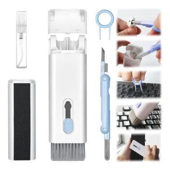 Kit Cleaner Tech Escova De Limpeza De Teclado 7 Em 1 Multifuncional Portátil Para Computador Fone de Ouvido Teclado 46109