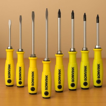 CONJUNTO 7 CHAVES DE FENDA E PHILLIPS COM CABO DE IMPACTO BOM-3121 