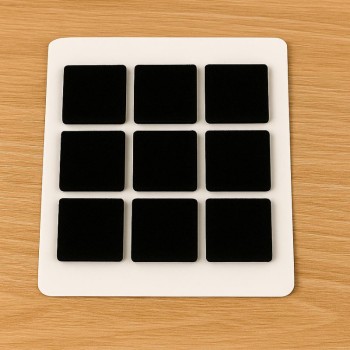 FELTROS AUTOADESIVOS QUADRADOS PRETOS 18 PÇS BOM-1333 