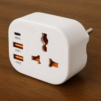 TOMADA UNIVERSAL 2 USB 1 TIPO C OITO141 